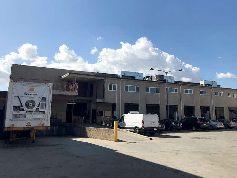 Office and cold storage building exterior