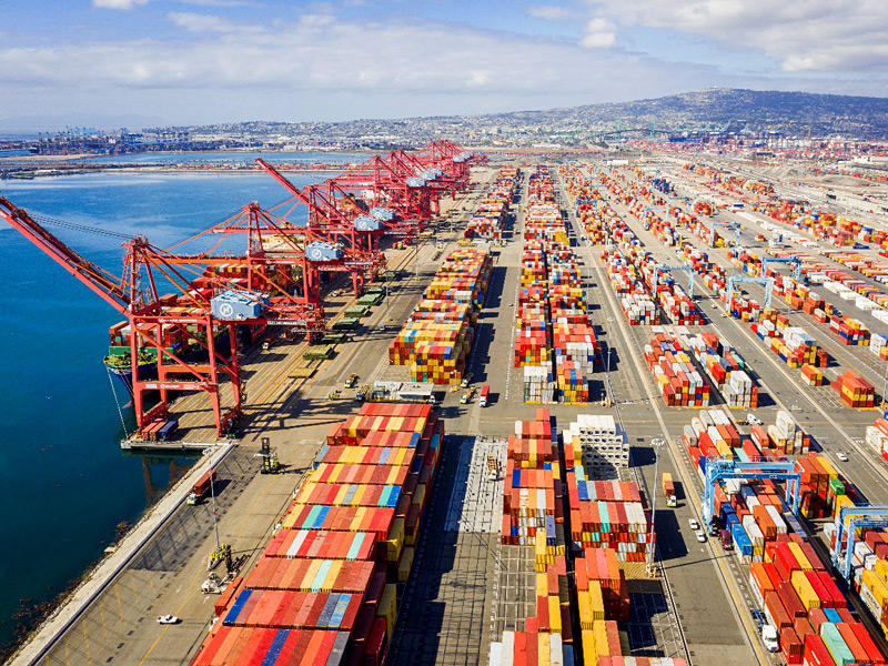 Unloading from Long Beach Port