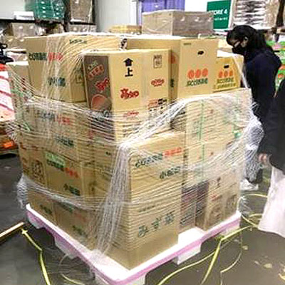 青果物の着荷状態を確認