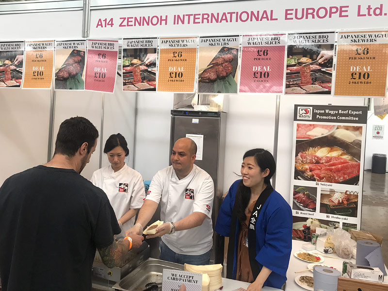 Wagyu sales promotion at the largest Japan Festival in UK